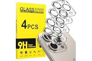 Niphabe 4 Stück Kameraschutz Kompatibel mit iPhone 15 Pro/iPhone 15 Pro Max, 9H Härte Hartglas, Kratzfest Bläschenfrei Kamera Schutzfolie, Ultra-klar