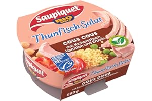 ‎SAUPIQUET RIO MARE Saupiquet Rio Mare Thunfisch-Salat Cous Cous, MSC zertifiziert, Fix und fertig zubereitet, Ideal für unterwegs, 160g