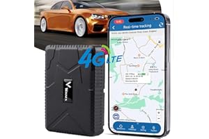 ZEERKEER 4G GPS Tracker Car Vehicle Tracker No Monthly Fee 4G Motorcycle/Vehicle/Car Device GPS Locator 80 Days Long Standby Waterproof Global Real-time Tracking Device with Powerful Magnet 7800mAh