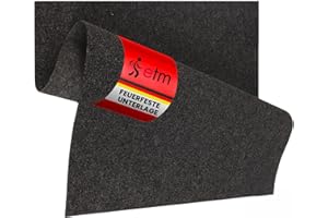 ‎ETM Etm Feuerfeste Unterlage 50 x 50 cm hitzebeständig bis zu 1000 °C Perfekt als Feuerschutzmatte oder Grillunterlage, Nicht brennbare Hitzeschutzmatte, Dalton.