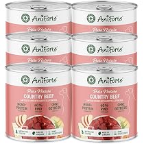 AniForte Hundefutter Nass CountryBeef 6 x 800g  Nassfutter fr Hunde,  Frisches Rind mit Gemse & Frchten, hoher Fleischanteil, Natrliches  Hundenassfutter getreidefrei : Amazon.de: Haustier