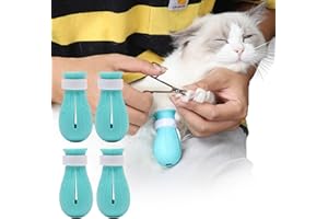 PW TOOLS Protection pour Pattes Chat | Couvre-Pieds Chat réglables,Chaussons pour Chat Anti-Rayures Chaussures pour Chat avec Autocollant Magique