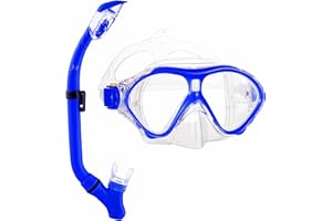 HH HHAO SPORT Snorkeling Gear for Kids with Foldable Silicone Full Dry Snorkel, Kids Snorkel Set Anti Leak Youth Junior Snorkeling Package Diving Mask Soft Tube with Hard Storage Box Scuba Swimming Goggles