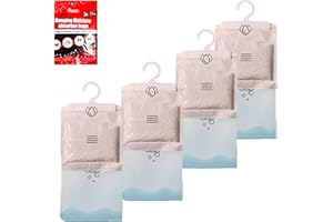 BYBATUL 4x Luftentfeuchter beutel zum Hängen, Raumentfeuchter Set Feuchtigkeit Entferner, für Schrank, Aufbewahrung, Badezimmer, Wäscherei, Keller, Küche, Wohnwagen, Auto,Bus, Boot, Schiff, Garage, Dachboden