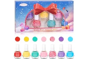 WAKANIYA Vernis à ongles pour enfants, ensemble de mini vernis à ongles pour filles, ensemble de vernis à ongles inodores à séchage rapide à base d'eau non toxique 3 ans et plus