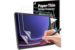 MoKo 2 Pack Paper Screen Protector for Samsung Galaxy Tab S9 FE 5G 2023/Tab S9 2023/Tab S8 2022/Tab S7 2020, Paper Feeling for Writing Anti-Glare Galaxy Tab S9 FE Screen Protector fit for S-Pen, Matte
