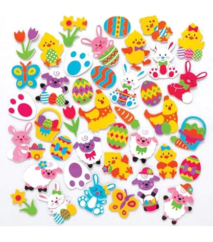 Baker Ross Lot De 144 Autocollants En Feutre Feuille ET420 Coloris