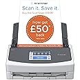 ScanSnap iX1600 White Document Scanner - Desktop, Double Sided with WiFi, Touchscreen, USB 3.2, ADF, Standard Sizes : A4, A5, A6, B5, B6, Business Card, Post Card, Letter, Legal and Custom Sizes