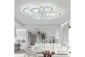 LJX 76cm Ventilatore Da Soffitto Con Luce Design Dc 108W Lampadari Con Ventilatore Moderno Silenzioso Reversibile Dimmerabile Timer Ventola Con Luce Da Soffitto per Soggiorno, Bianco