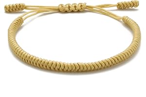 LUCKY BUDDHIST Bracelet porte-bonheur pour adolescents, hommes et femmes – Bracelets d'amitié tressés – Fait à la main avec amour – Style Tibet – Bracelet réglable