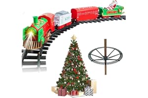 Shop SoftAir Tienda Tren de Navidad con soporte de instalación para árbol de Navidad, diámetro 89 cm, luces navideñas, fácil de instalar, plástico resistente, para niños a partir de 36 meses