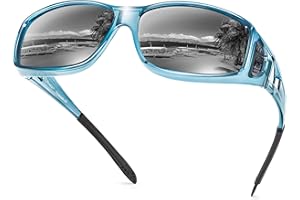 URUMQI Polarised Sunglasses Over Prescription Glasses for Men Women, Wrap Around Sun Shades for Driving Fishing, UV400 Protection