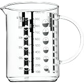 WMF Gourmet &ndash; Measuring Jug 1L of Borosilicate Glass Heat Resistant with Scale for Liters, Milliliters, Cups and Grams