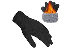 lifwimner Guantes Invierno Hombres, Guantes de Punto Térmica Caliente, Guantes de Pantalla Táctil Regalos para Hombres y Mujeres para Tiempo Libre Al Aire Libre Deportes