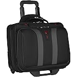 Wenger 600659 GRANADA 15.6 Inch Wheeled Laptop Case, Padded Laptop Compartment and Overnight Compartment in Black/Grey {24 Li