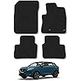 Premium Tufted Carpet Car Mats for Nissan Qashqai (2021+) [Mild Hybrid] Black Trim Velour Tailored Floor Mat Upgraded Comfort Enhanced Durability Anti-Slip Hand-Finished with Clips