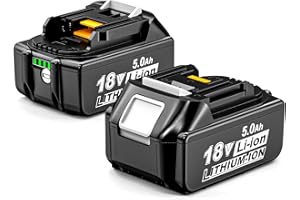 2 sztuki 5000 mAh akumulator litowo-jonowy do Makita 18 V – akumulatory LIVOWALNY ze wskaźnikiem LED kompatybilne z elektronarzędziami i ładowarką Makita