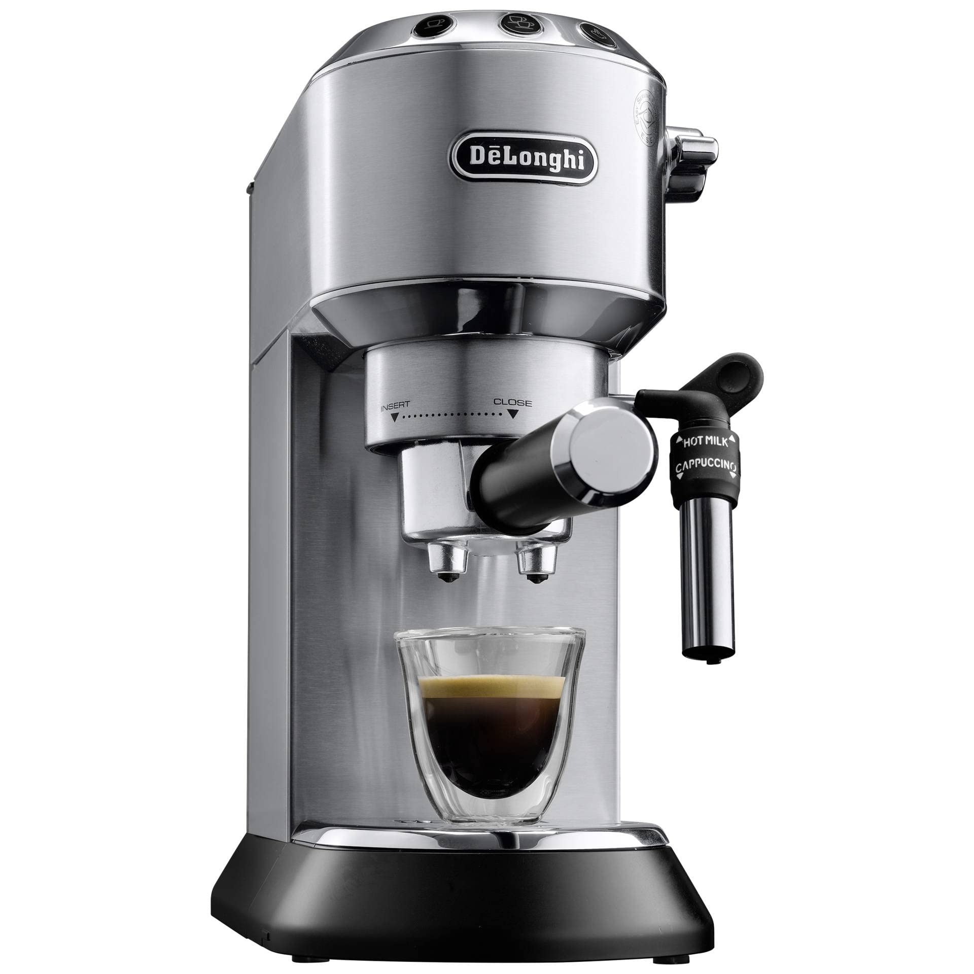 DeLonghi EC685.M |Dedica Style| Pump Espresso Coffee Machine | Espresso, Cappuccino, Latte & More Recipe Options | 15 Bar Pressure | 1350 W | Free Demo & Installation (Metal)