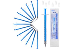 GAOHUI 1ml Syringes Colostrum Syringe With Caps, 15Pcs No Needle Syringe for Refilling and Measuring Liquids, Colostrum Harvesting, Scientific Labs, Pet Feeding, Plant Watering