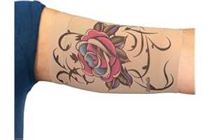 Linphelle Protector PICC Brazo en Microfibra - Cubre PICC Line Transpirable y Cómodo, Ideal como Protector Cateter Picc, Medidor De Glucosa, Tattoos y Heridas, Rosa de Colores, Tamaño Pequeño