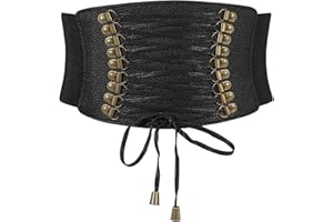 WERFORU Ceinture élastique large pour femme - Vintage - Stretch - Pour robe