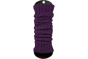 Ateena Wool Knit Long Leg Warmers for Women and Girls, Ankle Cuffs Heaters, High Footless Knee Socks, Max Calves Circumference-15.5" Length-23.6"