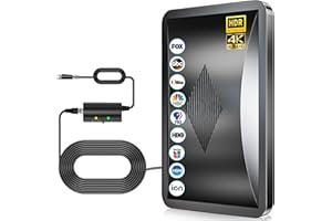TE-VOZE Antena de TV Digital para Interiores Canales de TV 1080P 4K 1.0000fengnngs