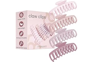 ‎FRAMAR FRAMAR Rosa Haarklammern Groß - Haarklammer Groß Dickes Haar xxl, Haarspangen Damen Dünnes Haar, Haarspangen Für Damen, Haarclips, Haarspange, Claw Clip for Women, Haarschmuck, Hair Clip – 4