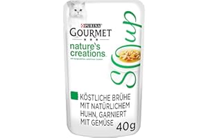 Purina Gourmet – Crystal – Lot de 32 soupes pour Chat – Naturel – Différentes variétés (32 x 40 g)