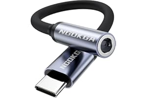 NGOKGA USB C to 3.5mm Audio Adapter Type C to Aux Female Headphone Jack Hi-Res DAC Cable Compatible with iPhone 15, Pixel 8/7/6/5/4, Galaxy S24/S23/S22/S21//S20/Note20 Ultra