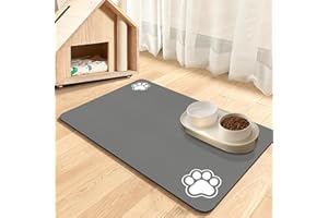Dolic Pet Feeding Mat, Tapis de Nourriture pour Animaux – Tapis Absorbant pour Gamelle de Nourriture et d'eau, Séchage Rapide, Tapis pour Nourriture de Chien et Chat
