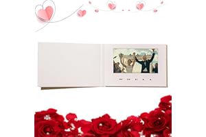 VoiceGift Registratore di suoni e audio da 60 secondi per cornici, album e album (Videolibro programmabile da 7" | Bianco sporco)