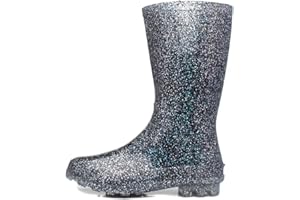 Shoe Zone - Girls Black Glitter Welly