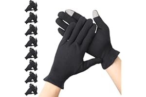 ‎SEGBEAUTY Segbeauty Baumwollhandschuhe Schwarz, 8 Paar Handschuhe mit Touchfunktion Herren, mit elastischem Armband, für Handpflege und Schmuckuntersuchungen (XL)