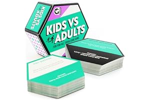 Ginger Fox Kids vs Adults Fun-for-All Trivia Card Game, Family Games for Ages 8+, Show Who s The Boss by Correctly Answering Trivia Cards, Fun Games for Family Game Night