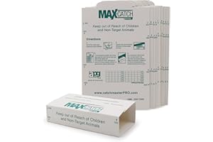 Catchmaster 72MAX Piège Souris - 10 Plaques Collantes Grande Taille - Solution Efficace pour Attraper Rongeurs