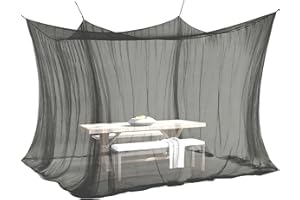 ELEGANCIO Moustiquaire pour l'intérieur et l'extérieur, 300 x 300 x 250 cm, 220 mailles, taille XXL, pour tente, caravane (noire)