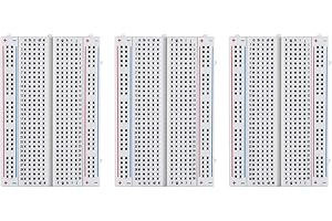 ‎ELEGOO ELEGOO 3X 400 Pin Breadboard Brotschneidebrett Elektronik Steckbrett Experimentierboard 4 Stromschienen für Arduino Jumper Kabel