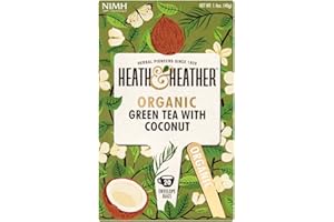 HEATH & HEATHER Organic Green Tea & Coconut 20bags (PACK OF 1)