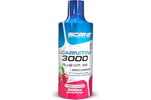 SCENIT REDEFINING YOUR BODY L Carnitine 3000 - L Carnitine Liquide - LCarnitine - Carnitine Pure - 500 ml (Cerise)