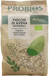 Probios Fiocchi di Avena Integrale Bio - Avena Integrale - Fonte di Proteine ​​e Ricco di Fibre - per Adulti e Bambini - Avena per Porridge e Colazione - 500g