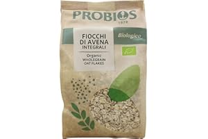 Probios Fiocchi di Avena Integrale Bio - Avena Integrale - Fonte di Proteine ​​e Ricco di Fibre - per Adulti e Bambini - Avena per Porridge e Colazione - 500g