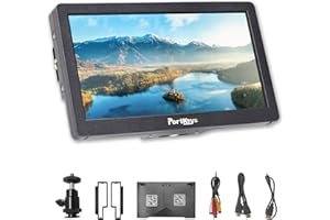 Portkeys HD7H 7 inch Camera Monitor Nits High Brightness Field Monitor with Anti-Blue Light Frosted Screen Built-in Loudspeaker Support 4K30p HDMI Signal input