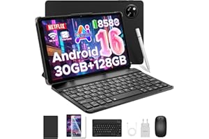 DOOGEE Tab A9 PRO+ Android 16 Tablets con Tastiera e Penna, Tablet 11 Pollici, 30GB RAM+128GB ROM/TF 2TB, 8580mAh 5G WiFi, Octa-Core PC,Gemini AI/Widevine L1/13MP/GPS/OTG/Doppi altoparlanti/3.5mm Jack