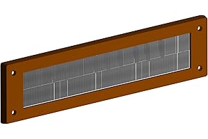Stormguard - Copriferitoia per lettere per uso interno con setole, in PVC Dimensioni esterne 338 mm x 78 mm (apertura interna 279 mm x 45 mm) marrone