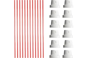 XICIKI 12er Set Ersatzsprühkopf für Spraydosen mit Kapillarrohr, Aerosoldüse Verlängerungsstrohhalme, Sprühkopf Spraydose, Sprühdosen Aufsatz