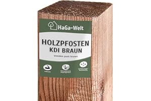 Poteaux en bois HaGa 7x7cm | hauteur 180cm | 1 pièce - pour la construction de clôtures - Bois de pin imprégné sous pression - Idéal comme clôture de jardin ou clôture pour chiens