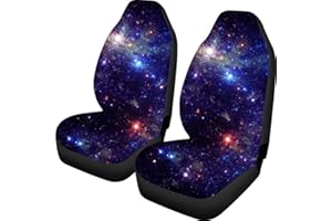 TOADDMOS Blue Galaxy Sky Nebula Space Ultra Sof Breathable Car Seat Covers Universal Vehicle Front Seat Protector Fit for Cars,SUVs,Sedan,or Van (2 Piece)
