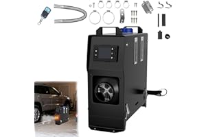 YRHome Riscaldatore diesel da 12 V Diesel da 8 KW Air Diesel Air Riscaldamento da auto Riscaldamento diesel con telecomando LCD e uscita dell'aria per camion, camper, auto (nero + nero LCD)