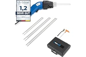 BAUTEC Styroporschneider Styrocutter 250W DX » Dauerbetrieb » Set 4 (gerade Klinge 150+200+250mm) » Handschneider für WDVS » Heißschneider » Hartschaumschneider » Thermosäge